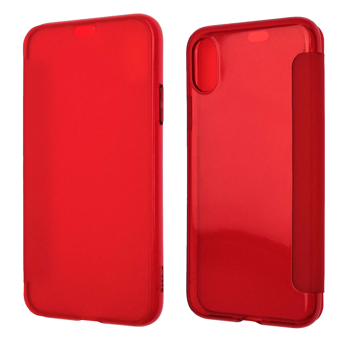 Чехол книжка BASEUS Touchable для APPLE iPhone X, силикон, цвет красный.