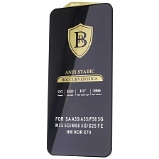 Защитное антистатическое стекло BACAS OG ESD QC F000 4/15 для SAMSUNG Galaxy S25 FE, цвет окантовки черный