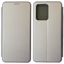 Чехол книжка STYLISH для Honor X7a, Honor X7a Plus, экокожа, визитница, цвет серебристый