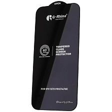 Защитное стекло 6D G-Rhino 200C для APPLE iPhone 13, iPhone 13 Pro, iPhone 14, iPhone 16e, цвет окантовки черный (Тип 1)