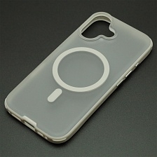Чехол накладка NEW с поддержкой Magsafe для APPLE iPhone 17, iPhone 18, матовый, силикон, пластик, цвет прозрачно серый