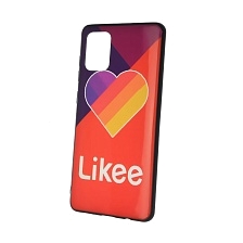 Чехол накладка для SAMSUNG Galaxy A71 (SM-A715), силикон, рисунок Likee Red.