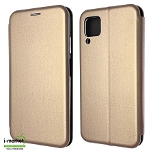 Чехол книжка STYLISH для HUAWEI P40 Lite, Nova 6 SE, Nova 7i, экокожа, визитница, цвет розовое золото.