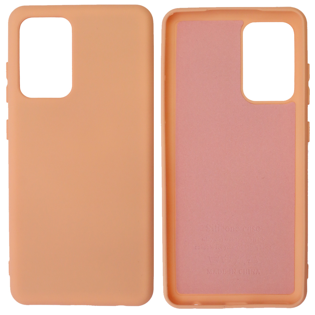 Чехол накладка Silicon Сover для SAMSUNG Galaxy A52 (SM-A525F), силикон, бархат, цвет розовый песок