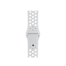 Ремешок для Apple Watch спортивный "Nike", размер 40 mm, цвет светло серый - белый.