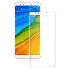 Стекло защитное "2D" для Xiaomi RedMi 5 Plus в техпаке, цвет белый.