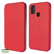 Чехол книжка STYLISH для SAMSUNG Galaxy M30s, M21, M31, экокожа, визитница, цвет красный.