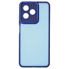 Чехол накладка KING для Realme C51, Realme C53, Realme Note 50, силикон, пластик, защита камеры, цвет окантовки темно синий