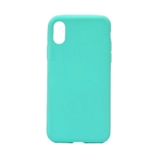 Чехол накладка для APPLE iPhone X, XS, силикон, цвет бирюзовый.