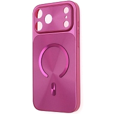 Чехол накладка lolozzx для APPLE iPhone 17 Pro Max, 18 Pro Max, Magsafe, защита камер, пластик, силикон, цвет фуксия