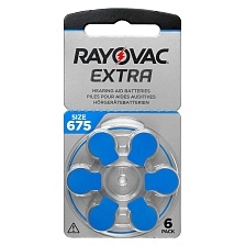 Батарейка для слуховых аппаратов RAYOVAC Extra, ZA675 (675A, AC675E/EZ, PR675H, PR44), BL6, 1.45V Батарейка для слуховых аппаратов RAYOVAC Extra, ZA675 (675A, AC675E/EZ, PR675H, PR44), BL6, 1.45V