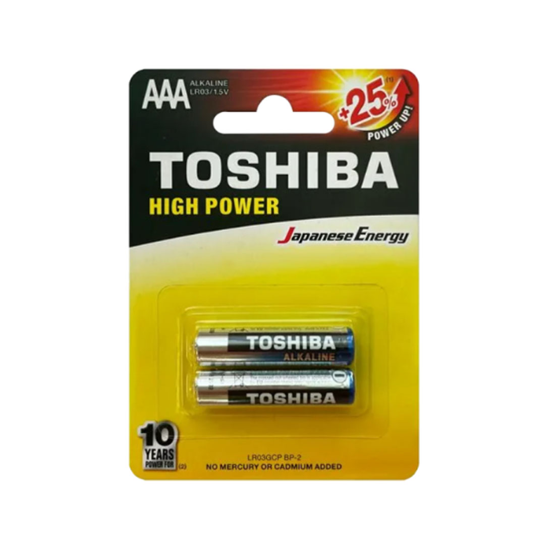 Батарейка TOSHIBA HIGH POWER LR03 AAA BL2 Alkaline 1.5V