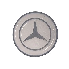 Металлическая пластина круглая на клеевой основе для магнитных держателей смартфонов, рисунок Mercedes-Benz
