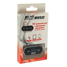 MP3 плеер + FM трансмиттер с дисплеем  AVS F-316(черный).