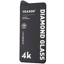 Защитное стекло VEASON Diamond Glass для SAMSUNG Galaxy S21 FE (SM-G990B), цвет окантовки черный