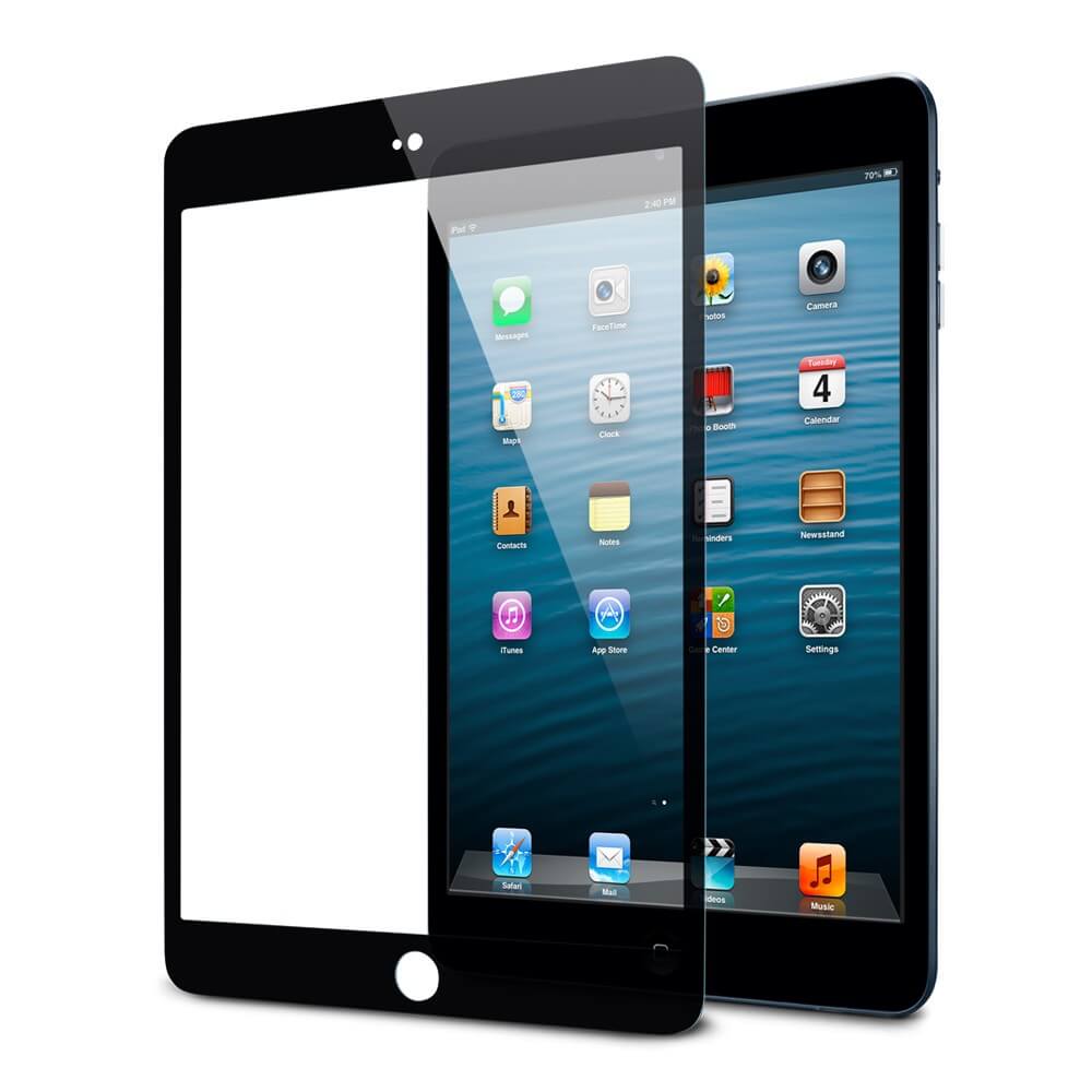 Защитное стекло 5D FULL GLUE для APPLE iPad Mini 2 (A1489, A1490) / iPad Mini 3 (A1599, A1600), цвет канта черный.