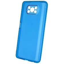 Чехол накладка Clear Case для XIAOMI POCO X3, POCO X3 Pro, силикон 1.5 мм, защита камеры, цвет прозрачно синий Чехол накладка Clear Case для XIAOMI POCO X3, POCO X3 Pro, силикон 1.5 мм, защита камеры, цвет прозрачно синий