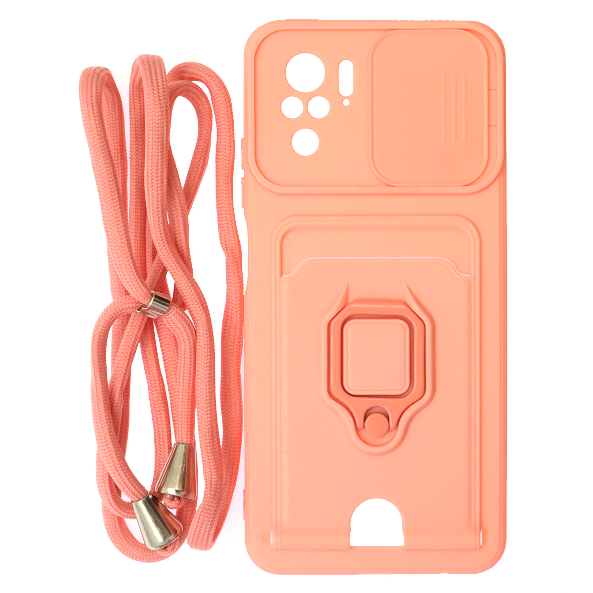 Чехол накладка MULTI FUNCTION 4 в 1 для XIAOMI Redmi Note 10, Note 10S, POCO M5s, цвет розовый