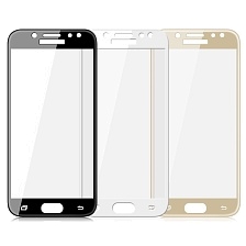 Защитное стекло 5D/проклейка-на полный экран, упак-картон/ для Samsung J7 NEO 2018 белый.