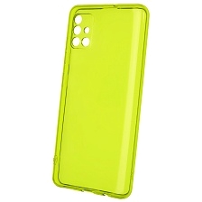 Чехол накладка Clear Case для SAMSUNG Galaxy A51 (SM-A515), M40S (SM-A3050), силикон 1.5 мм, защита камеры, цвет прозрачно зеленый