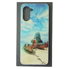 Чехол накладка для Realme 10 Pro 5G, силикон, глянцевый, рисунок Пляж