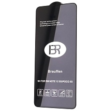 Защитное стекло 9H BRAUFFEN для XIAOMI Redmi Note 12, POCO X5 5G, цвет окантовки черный