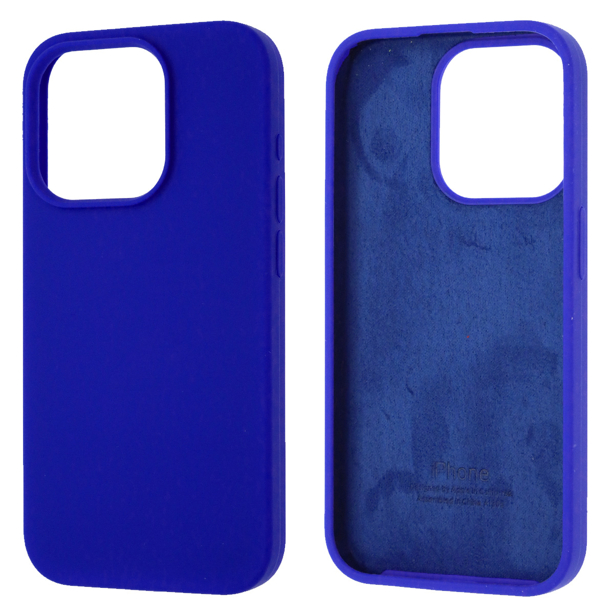 Чехол накладка Silicon Case для APPLE iPhone 15 Pro (6.1"), силикон, бархат, цвет королевский синий