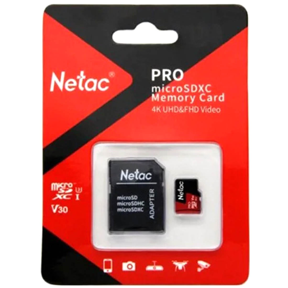 Карта памяти MicroSDXC 128 GB NETAC P500 Extreme Pro 10 UHS-I, c адаптером