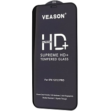 Защитное стекло VEASON HD+ для APPLE iPhone 12 (6.1"), iPhone 12 Pro (6.1"), цвет окантовки черный
