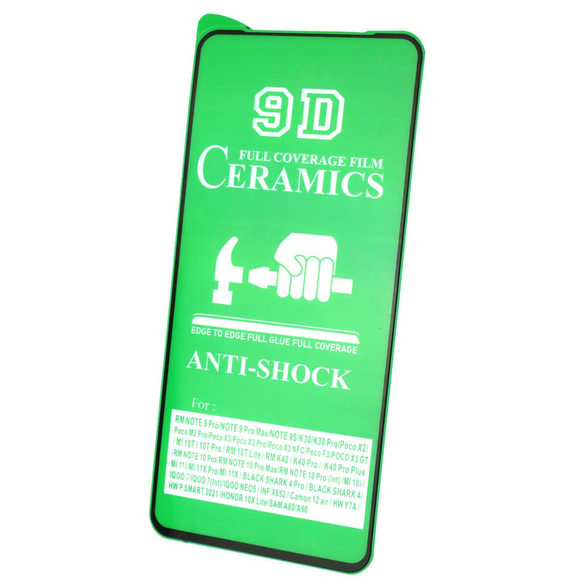 Защитное стекло 9D Ceramics для XIAOMI POCO X3, POCO X3 Pro, XIAOMI Mi 10i, Mi 10T Lite, цвет окантовки черный