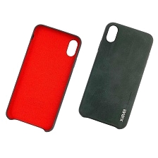 Чехол накладка для APPLE iPhone XS MAX, силикон, имитация кожи, цвет черный. Чехол накладка для APPLE iPhone XS MAX, силикон, имитация кожи, цвет черный.