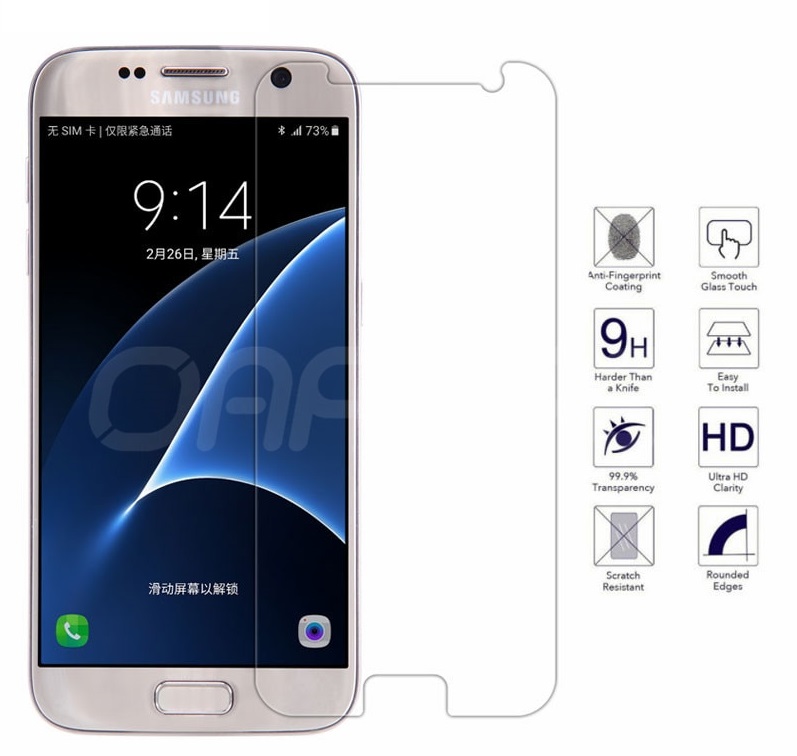 Защитное стекло Lito (премиум/0.33mm) для SAMSUNG Galaxy A7 2016 (SM-A710), прозрачное.