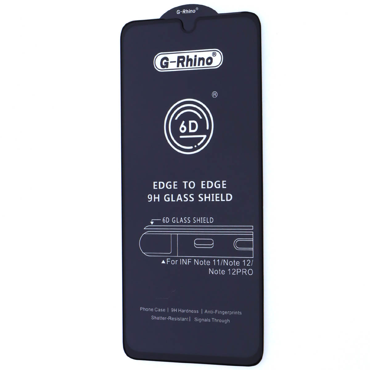 Защитное стекло 6D G-Rhino для INFINIX Note 11, INFINIX Note 12, INFINIX Note 12 Pro, цвет окантовки черный