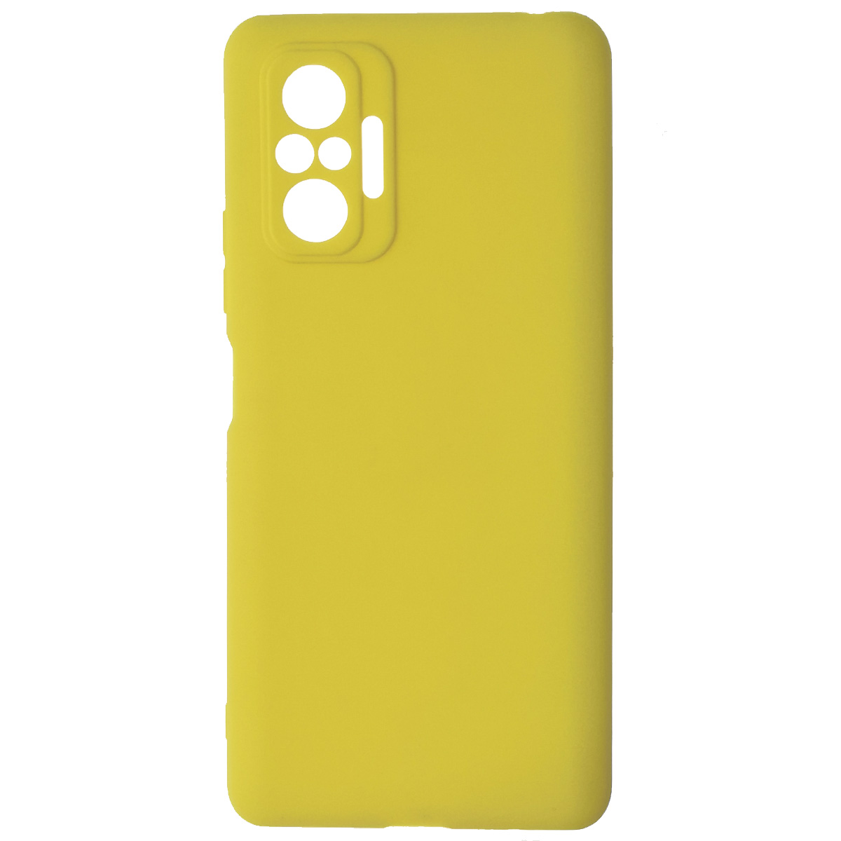 Чехол накладка SOFT TOUCH для XIAOMI Redmi Note 10 Pro, силикон, матовый, цвет желтый