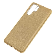 Чехол накладка Shine для HUAWEI Honor P30 Pro, Honor P30 Plus, силикон, блестки, цвет золотистый