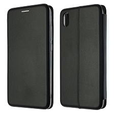 Чехол книжка STYLISH для XIAOMI Redmi 7A, экокожа, визитница, цвет черный