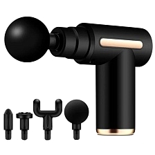 Мышечный массажер ударный MASSAGE GUN на аккумуляторе, цвет черный (распродажа -30%)