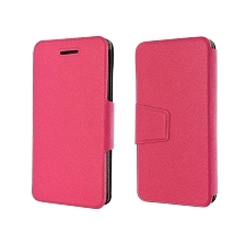 Чехол книжка универсальная для смартфонов размером 4.3- 4.5, экокожа, магнит, визитница, цвет розовый.