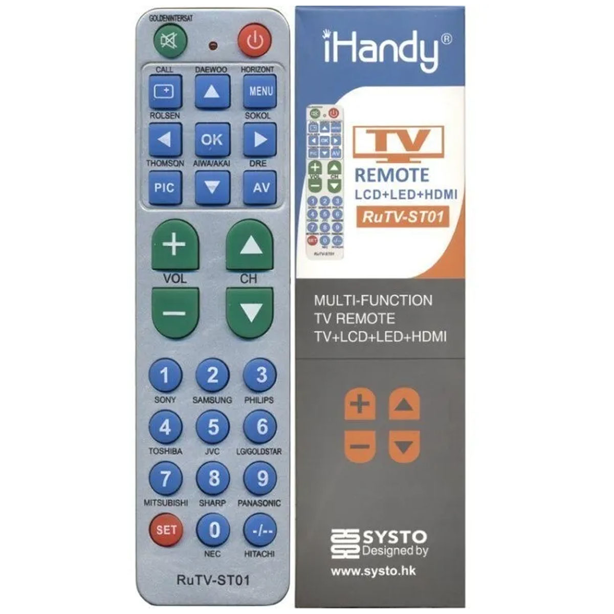 Пульт ДУ универсальный iHandy RuTV-ST01, цвет серебристый