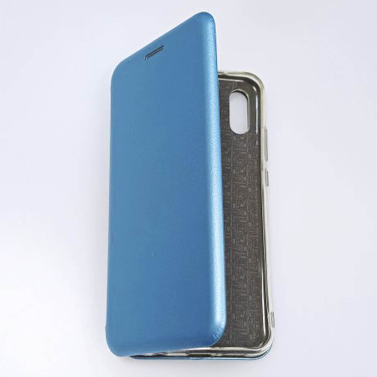 Чехол книжка для HUAWEI P20 Lite, экокожа, визитница, цвет голубой