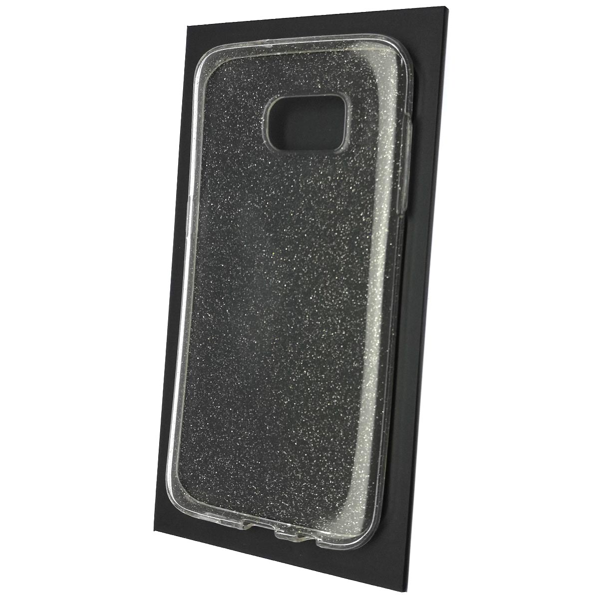 Чехол накладка для SAMSUNG Galaxy S7 Edge (SM-G935), силикон, блестки, цвет прозрачный