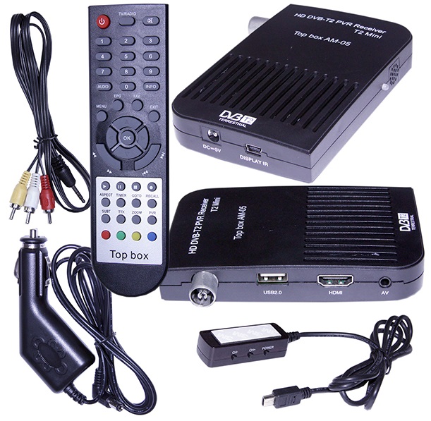 Автомобильный цифровой телевизионный приёмник Top box AM-05 DVB-T2.