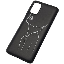 Чехол накладка для SAMSUNG Galaxy M51 (SM-M515), силикон, рисунок женский силуэт