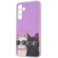 Чехол накладка для SAMSUNG Galaxy A16, пластик, силикон, защита камеры, рисунок Котята в очках Чехол накладка для SAMSUNG Galaxy A16, пластик, силикон, защита камеры, рисунок Котята в очках