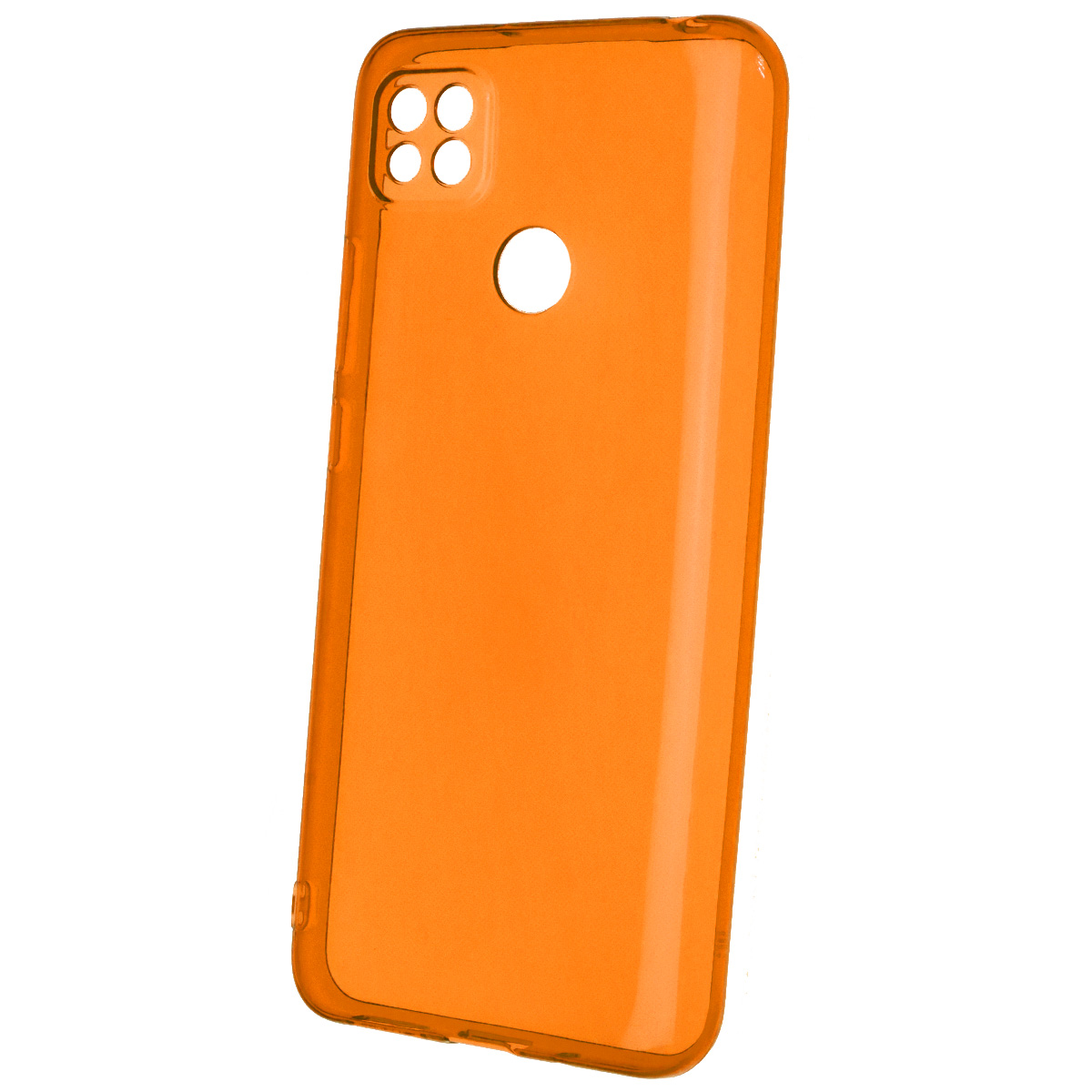 Чехол накладка Clear Case для XIAOMI Redmi 9C, Redmi 10A, силикон 1.5 мм, защита камеры, цвет прозрачно оранжевый