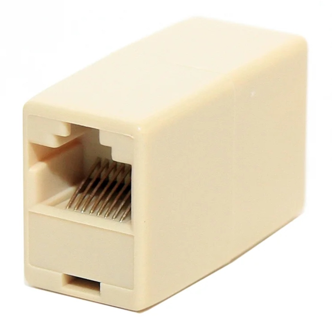 Модуль VCOM RJ-45 - RJ-45 проходной адаптер, кат. 5e, соединитель кабеля витой  пары локальной сети