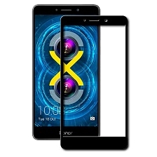 Защитное стекло "SC" 5D Full Glue для Huawei Honor 6X (цвет=черный).
