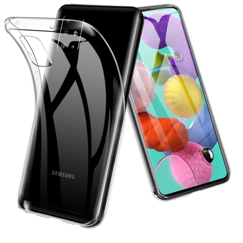Чехол накладка для SAMSUNG Galaxy A51 (SM-A515), силикон, цвет прозрачный.