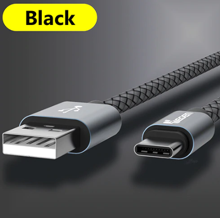Кабель-USB для Type-C ASPOR A160 (1.2м/2.4A), черный.