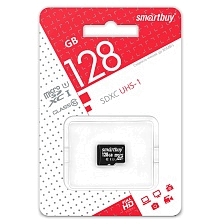 Карта памяти MicroSDXC 128GB SMARTBUY Class 10 UHS-I, без SD адаптера